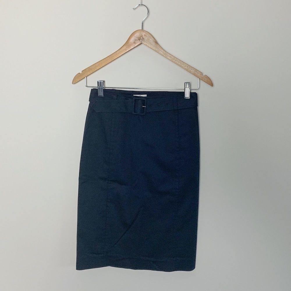 Prada black pencil skirt with belt, XS 38. - Picture 6 of 9